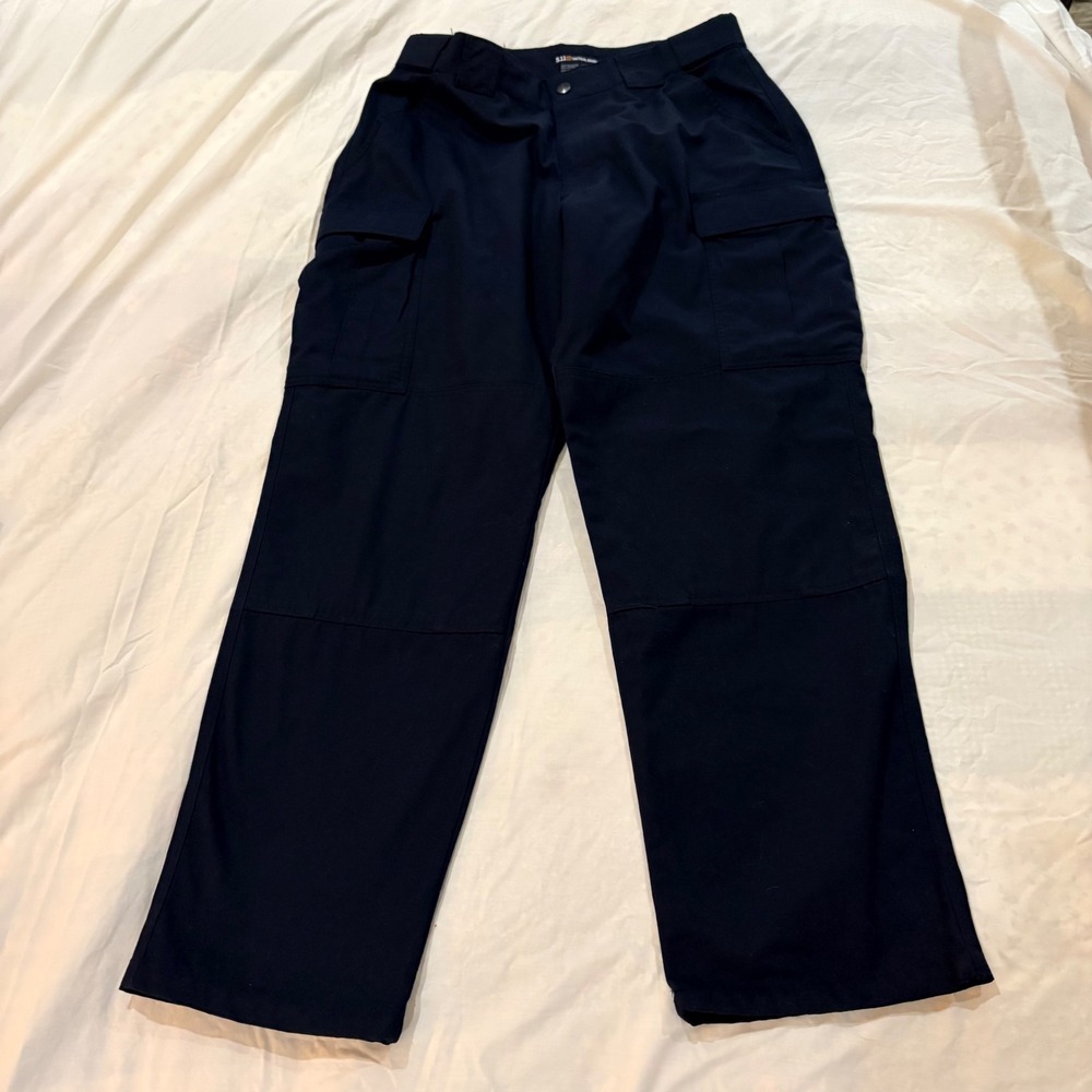 5.11 Tactical Series‎ Mens Black Ripstop Cargo Pants Large 35.5-39 Waist Regular